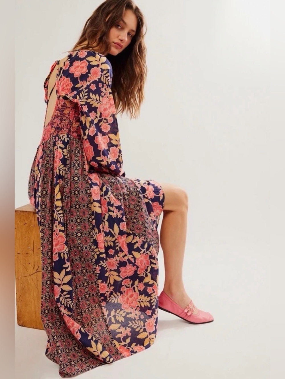 Free People A Way Back Maxi Dress Size Small